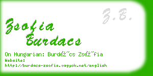 zsofia burdacs business card